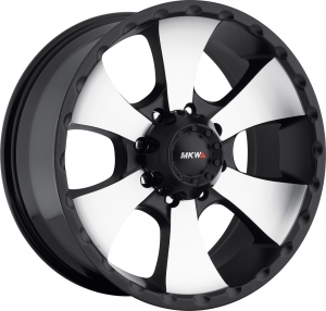 MKW M19 17X8.5 Satin Black Machined Face