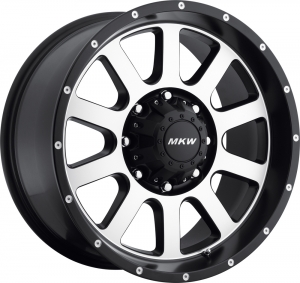 MKW M86  17X9 Satin Black Machined Face Black Lip