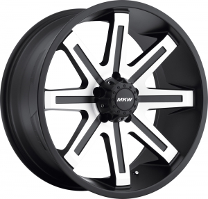 MKW M88 18X9 Satin Black Machined Face Black Lip