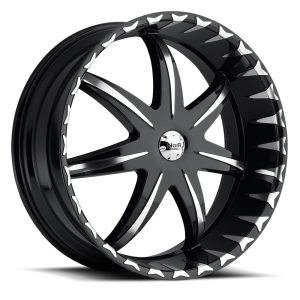Noir Black Star 24X9.5 Black Machined