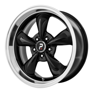OE Creations PR106 17X9 Gloss Black With Machined Lip