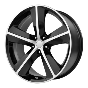 OE Creations PR123 20X9 Gloss Black With Machined Spokes And Lip