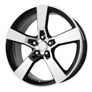 OE Creations PR124 20X8 Gloss Black With Machined Spokes And Lip