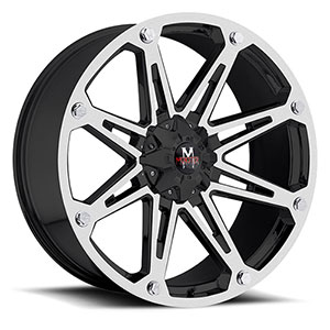 Off Road Monster M01 Black Machined 17 X 9 Inch Wheel