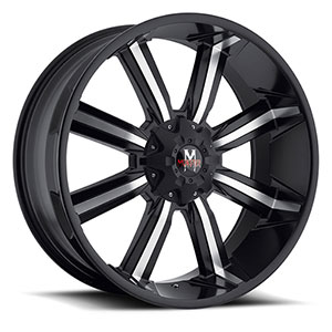 Off Road Monster M03 Black Machined 22 X 10 Inch Wheel