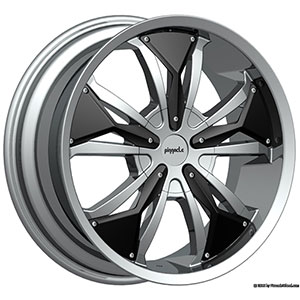 Pinnacle P72 Gunner Chrome with Black Inserts 22 X 9.5 Inch Wheels