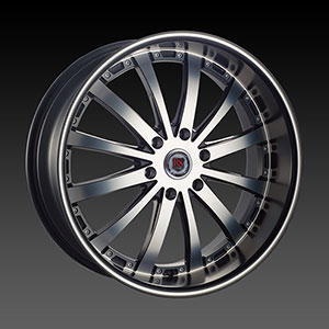 Red Sport RS77B Black Machined 22 X 9.5  Inch Wheel