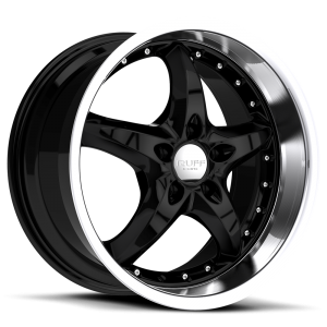 Ruff Racing R280 18X8.5 Gloss Black with Machined Lip
