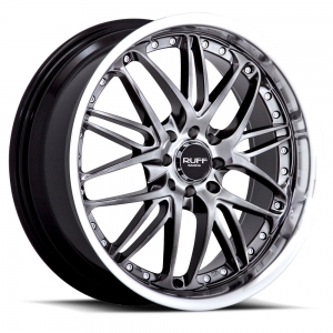 Ruff Racing R350 18X7.5 Hyper Black with Machined Lip