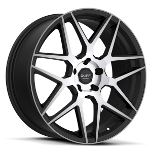 Ruff Racing R351 18X8 Flat Black with Machined Face