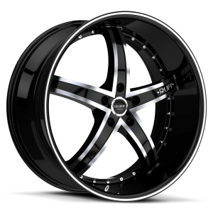 Ruff Racing R953 22X10 Gloss Black with Machined Face and Pin Stripe