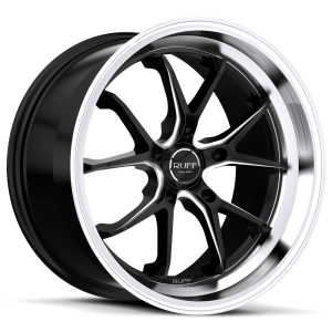 Ruff Racing R958 17X8 Satin Black with Machined Lip & Milled Spokes