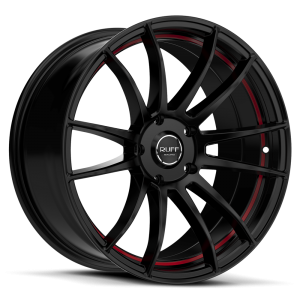 Ruff Racing R959 17X8 Satin Black with Red Undercut