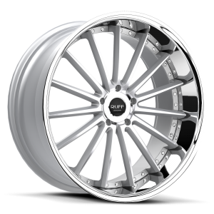 Ruff Racing R981 20X8.5 Hyper Silver with Machined Face & Chrome Lip