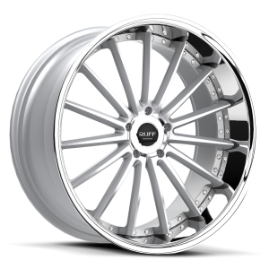 Ruff Racing R981 22X9 Hyper Silver with Machined Face & Chrome Lip