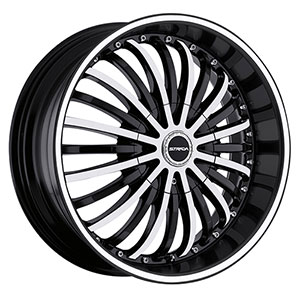 Strada Spina Black Machined Face 24 X 9.5 Inch Wheels