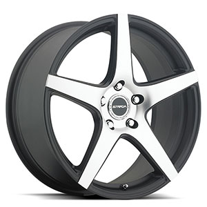 Strada Calore Black with Machined Face 18 X 8 Inch Wheels