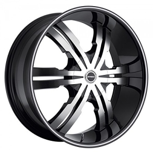 Strada Vetro 20X9.5 Gloss Black with Machined Face