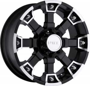V-Tec 392 BRUTAL 17X8 matte black machined face