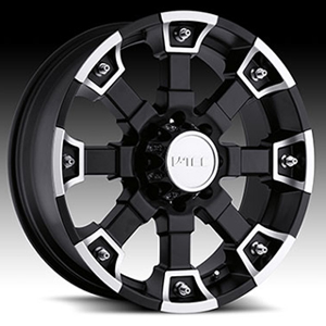 V-Tec Brutal Type 392 Matte Black Machined 20 X 9.5 Inch Wheels