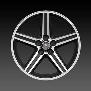 Velocity vw248 T-A Black Machined 24 X 10 Inch Wheel