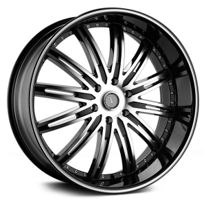 Velocity VW 865BM 22X9.5 Black Machinied with Machined Lip