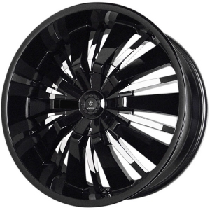 Verde Arctic 20X8.5 Black with Chrome Inserts