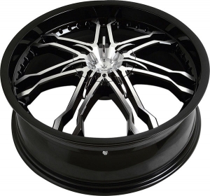 Verde Calibre 20X7.5 Gloss Black with Machined Spokes & Lip