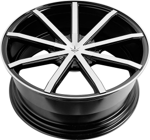 Verde Contra 20X10 Gloss Black with Machined Face