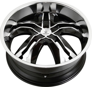 Verde Jaggedge 20X8.5 Gloss Black with Machined Spokes & Lip