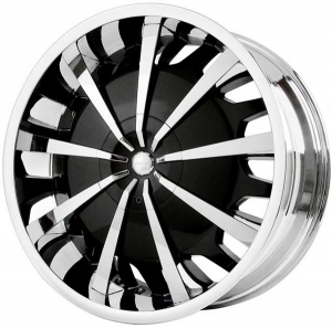 Verde Vantage 20X8.5 Chrome Lip & Inserts Black Face