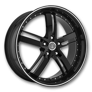 Versante 223 Black with Machined Stripe 22 X 9.5 Inch Wheel