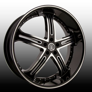 Versante 226A Black Machined 20 X 8.0 Inch Wheel