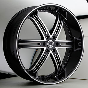 Versante 226B Black with Machined Stripe 26 X 9.5 Inch Wheel