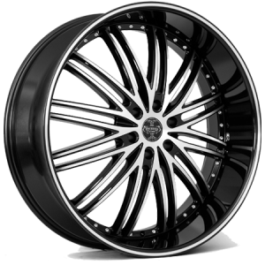 Versante 231 22X9 Black Machined with Machined Lip