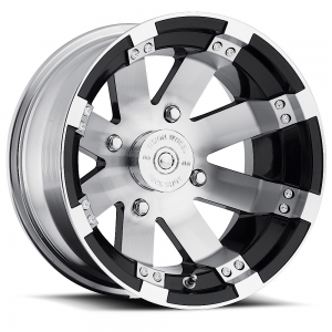 Vision 158 Buckshot 15X8 Gloss Black with Machined Face