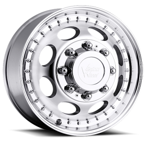 Vision 181 Hauler Duallie Front 17X6.50 Machined with Clear Coat