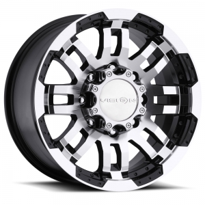Vision 375 Warrior 14X8 Gloss Black with Machine Face