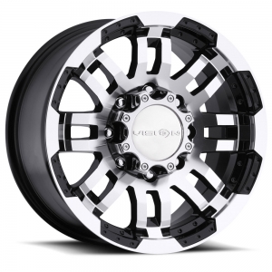 Vision 375 Warrior 18X7.5 Gloss Black with Machine Face