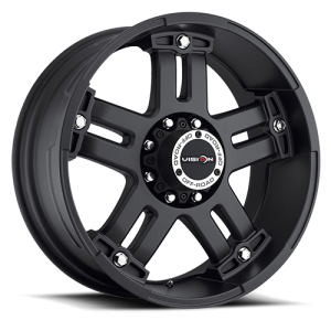Vision 394 Warlord 18X9 Matte Black with Chrome Bolts
