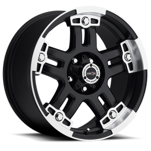 Vision 394 Warlord 17X8.50 Matte Black with Machine Face