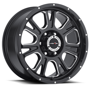 Vision 399 Fury 20X9 Gloss Black with Milled Spoke