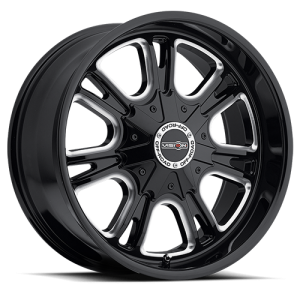Vision 3992 Storm 20X9 Matte Black with Milled Spokes