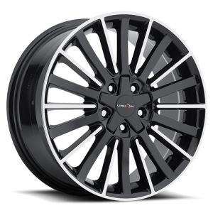 Vision 466 Conduit 17X8 Gloss Black Machined