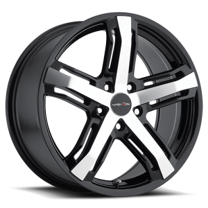 Vision 468 16X7.50 Gloss Black Machined
