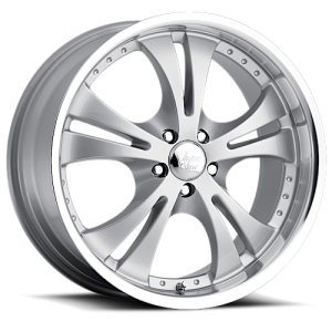 Vision 539 Shockwave 16X7 Silver with Machined Lip