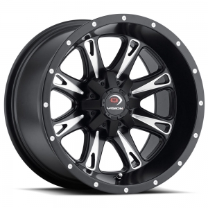 Vision 549 Sniper 14X8 Matte Black with Milled Face