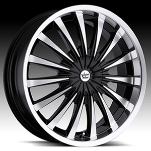 Vision Shattered Type 454 Gloss Black Machined 20 X 8 Inch Wheels