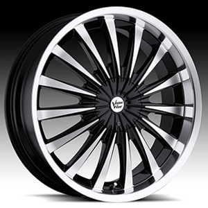 Vision Shattered Type 454 Gloss Black Machined 18 X 7.5 Inch Wheels