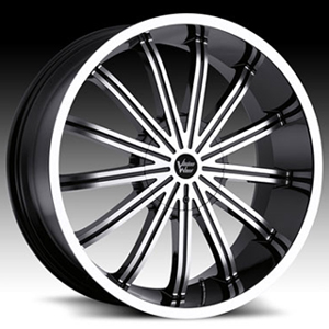 Vision Xtacy Type 456 Gloss Black Machined 22 X 9.5 Inch Wheels